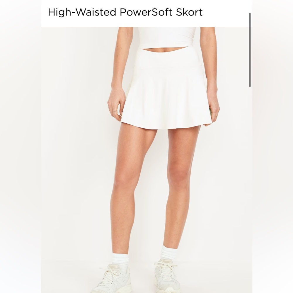 White tennis skort